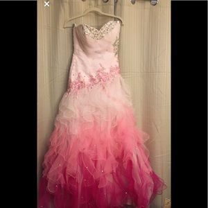 Spectacular Pink ombré pink gown